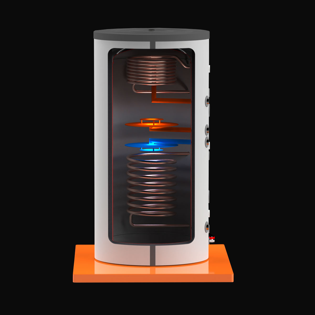 Värmepumpstank konstruktion